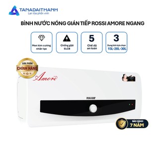 [GIAO LẮP TOÀN QUỐC] Bình nóng lạnh gián tiếp Rossi Amore Ngang (15/20/30 Lít) - Chính hãng, Bảo Hành 7 năm