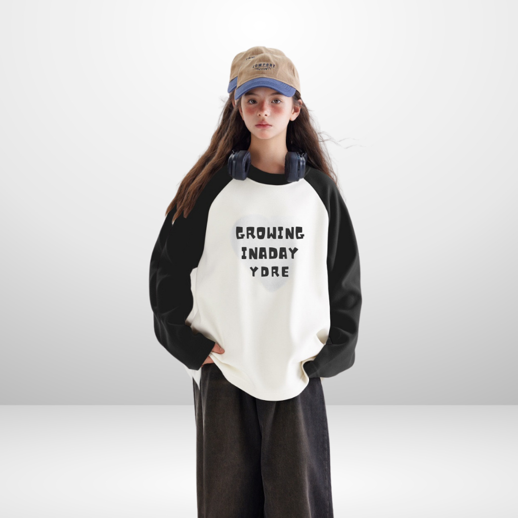Áo Thun Dài Tay Xuân Thu Cho Bé Trai, Bé Gái In Hình Năng Động, Cổ Tròn | JJ Kids Fashion