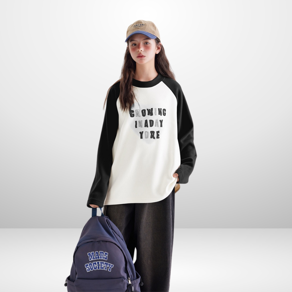 Áo Thun Dài Tay Xuân Thu Cho Bé Trai, Bé Gái In Hình Năng Động, Cổ Tròn | JJ Kids Fashion