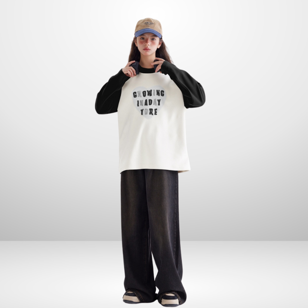 Áo Thun Dài Tay Xuân Thu Cho Bé Trai, Bé Gái In Hình Năng Động, Cổ Tròn | JJ Kids Fashion