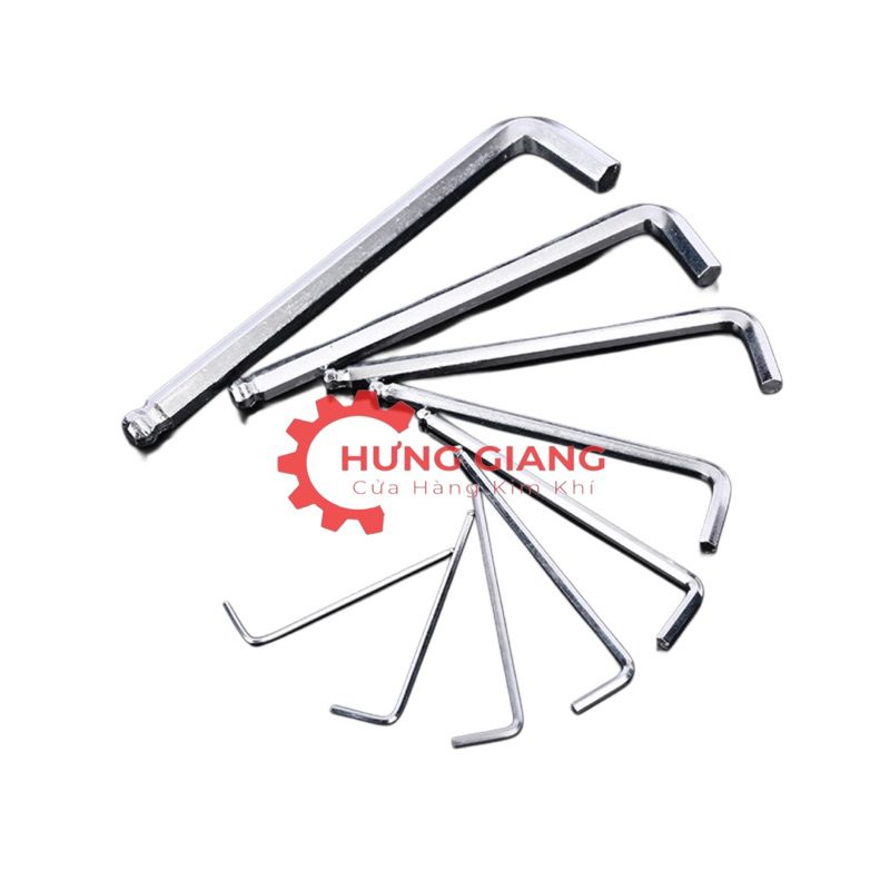 Bộ Lục Giác 9 Chi Tiết chữ L thép cứng chuyên dụng sửa chữa