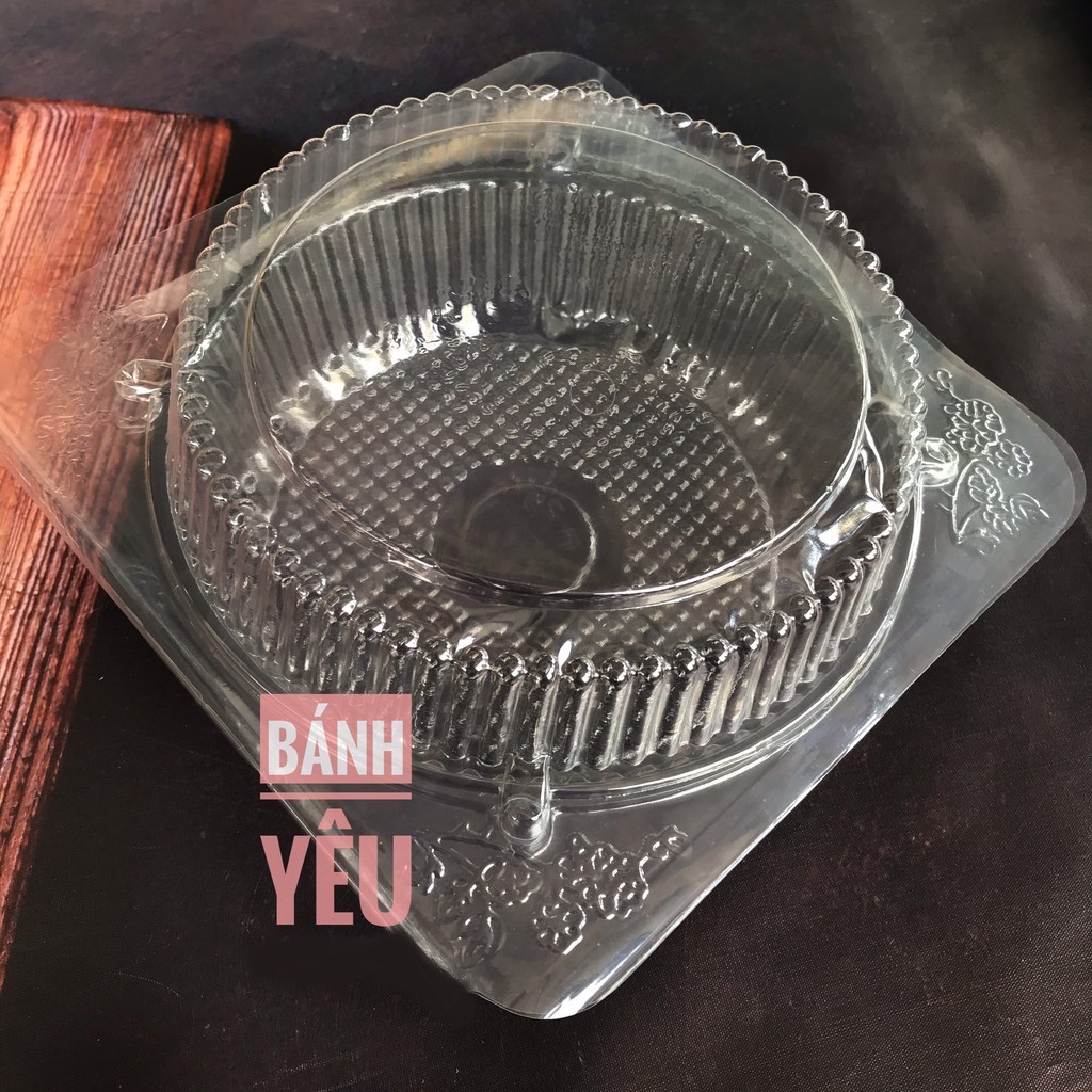 Hộp Nhựa Gập Tròn đựng bông lan trứng muối, bánh mì cuộn len, bánh cupcake