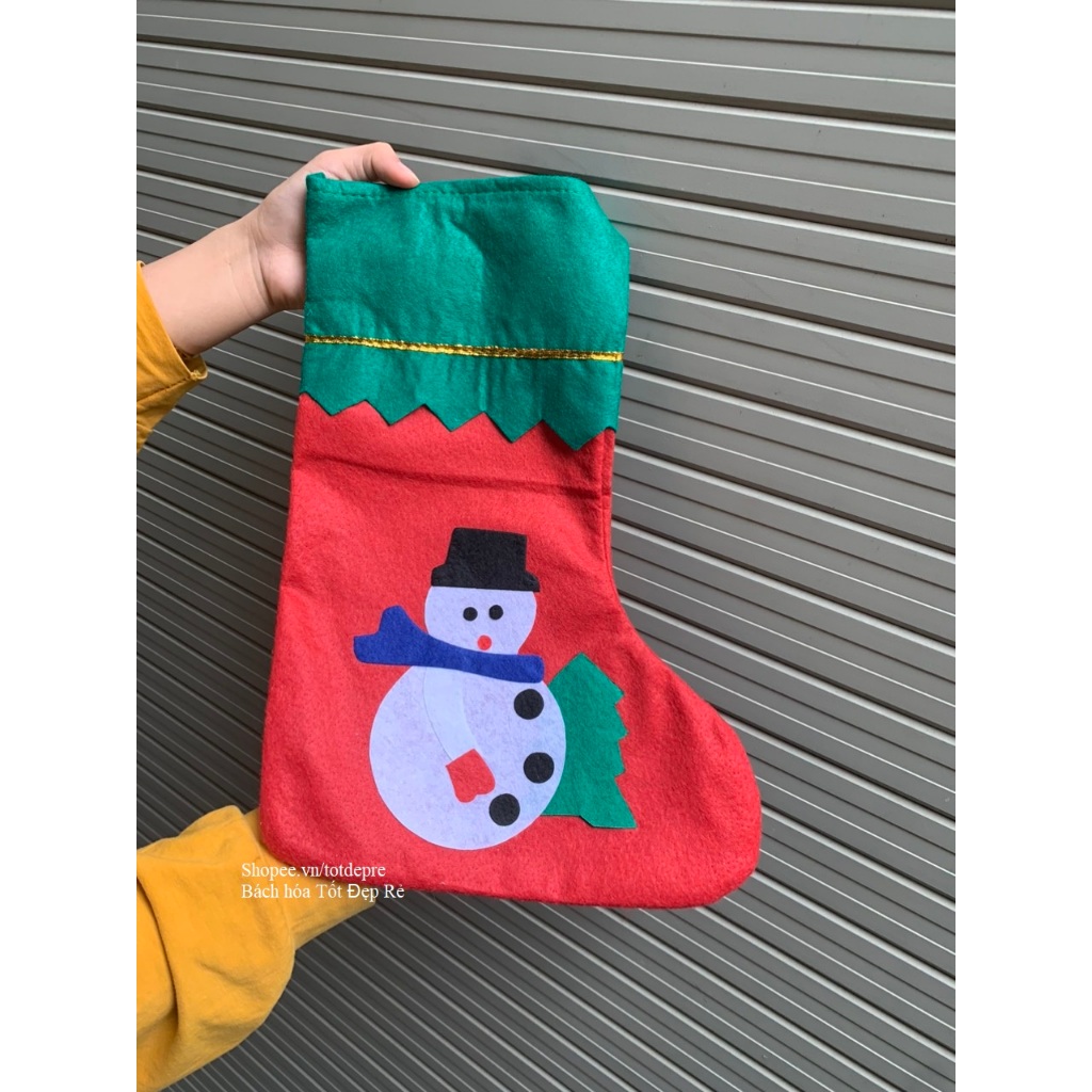Tất noel treo cây thông trang trí Giáng Sinh