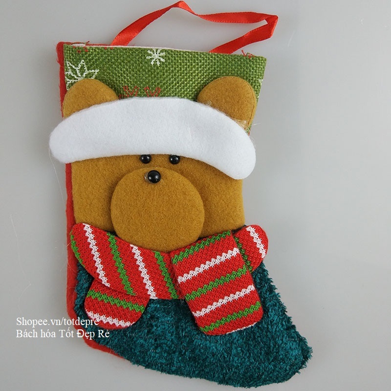 Tất noel treo cây thông trang trí Giáng Sinh