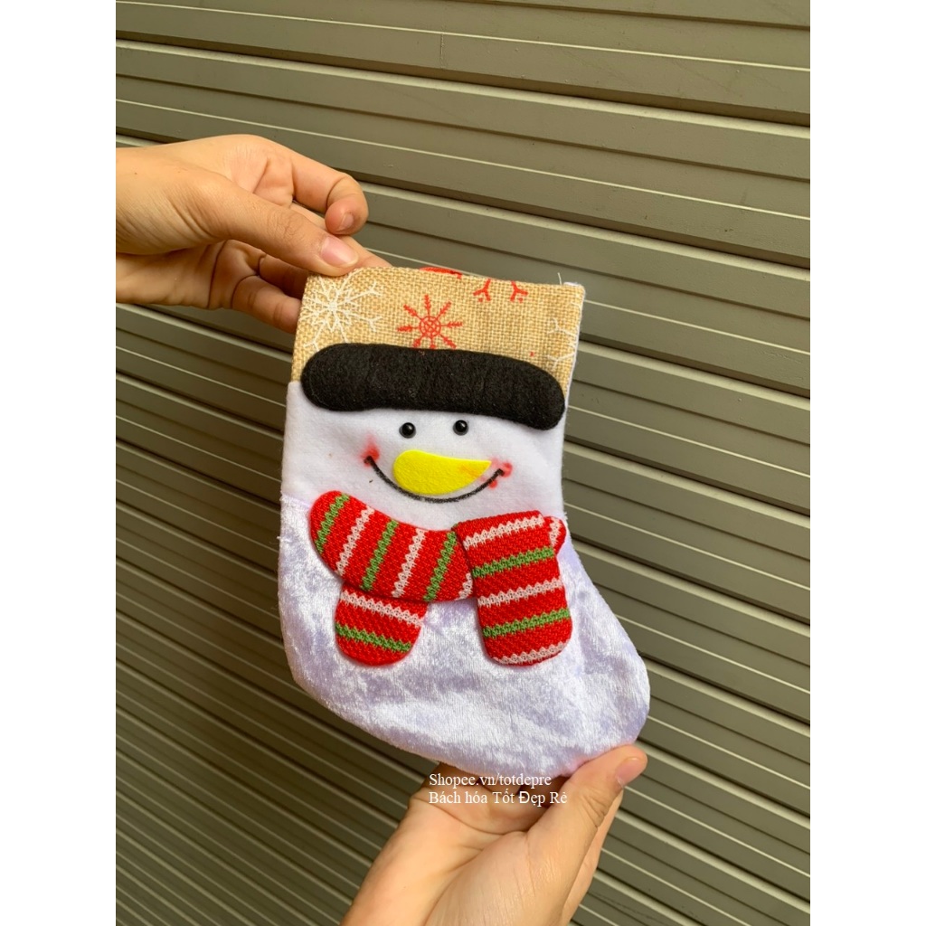 Tất noel treo cây thông trang trí Giáng Sinh