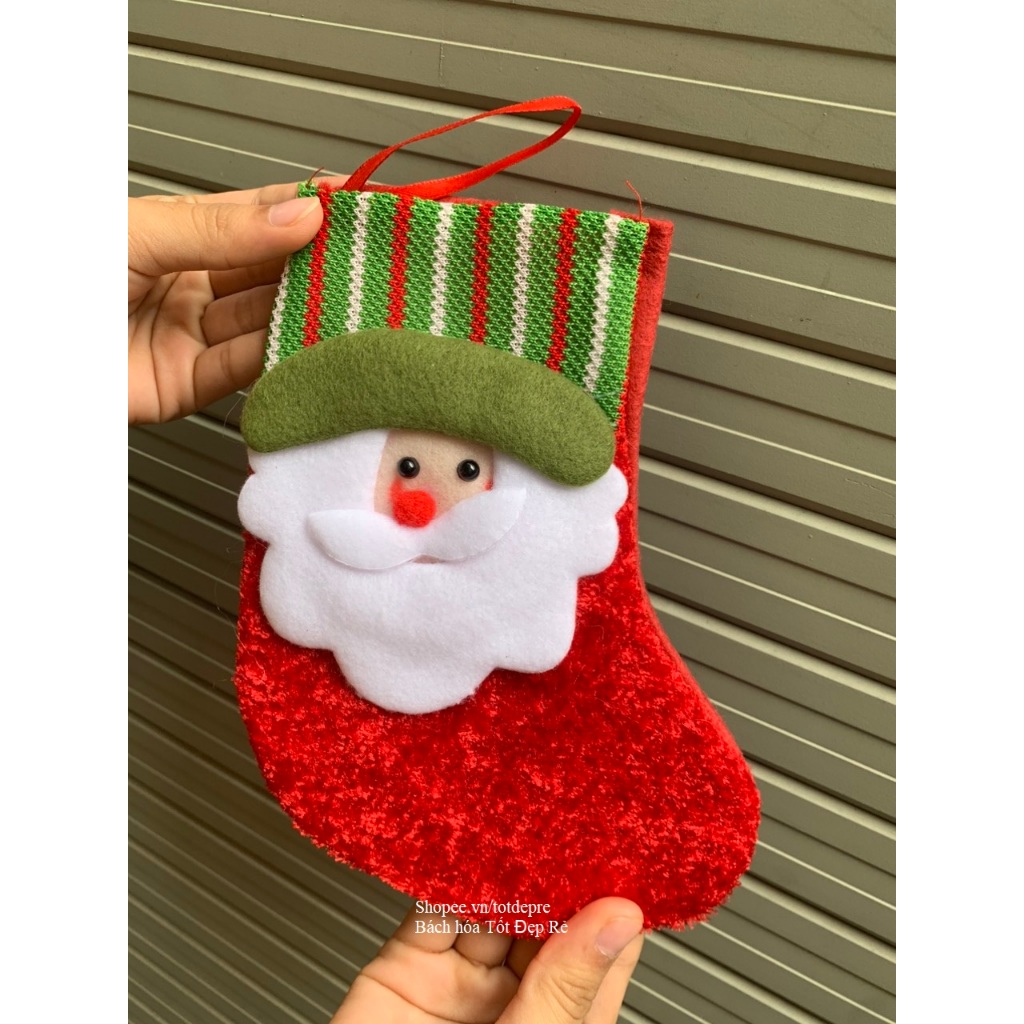 Tất noel treo cây thông trang trí Giáng Sinh