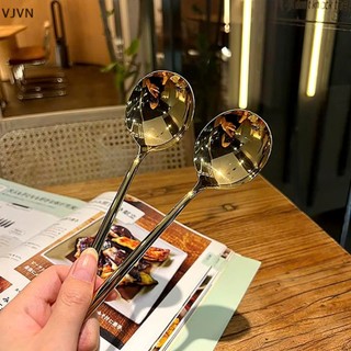 THÌA HÀN QUỐC CÁN VUÔNG, Thìa nhà bếp vuông Bát cơm đáy phẳng cho món tráng miệng -MA:THÌA4902