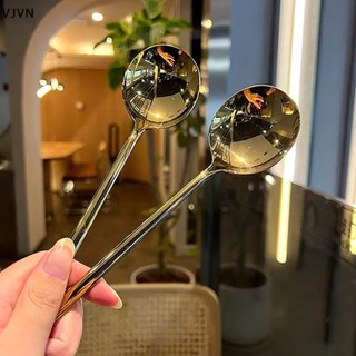 THÌA HÀN QUỐC CÁN VUÔNG, Thìa nhà bếp vuông Bát cơm đáy phẳng cho món tráng miệng -MA:THÌA4902