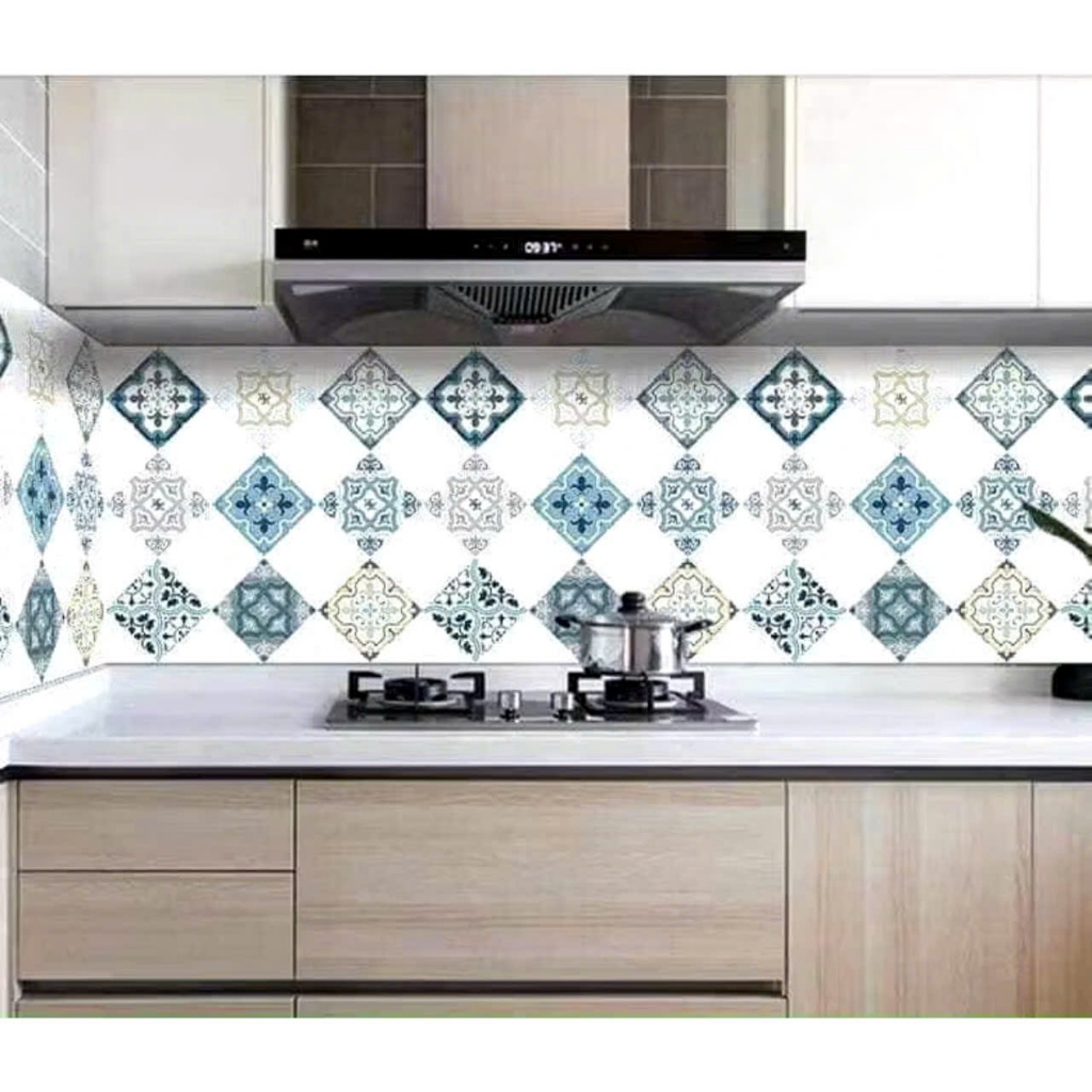 TẤM DÁN TƯỜNG BẾP TRANG TRÍ,  Decal dán bếp tráng nhôm cách nhiệt khổ  60*115CM , TRỘN 10 mẫu ngẫu nhiên-MA: DECAN