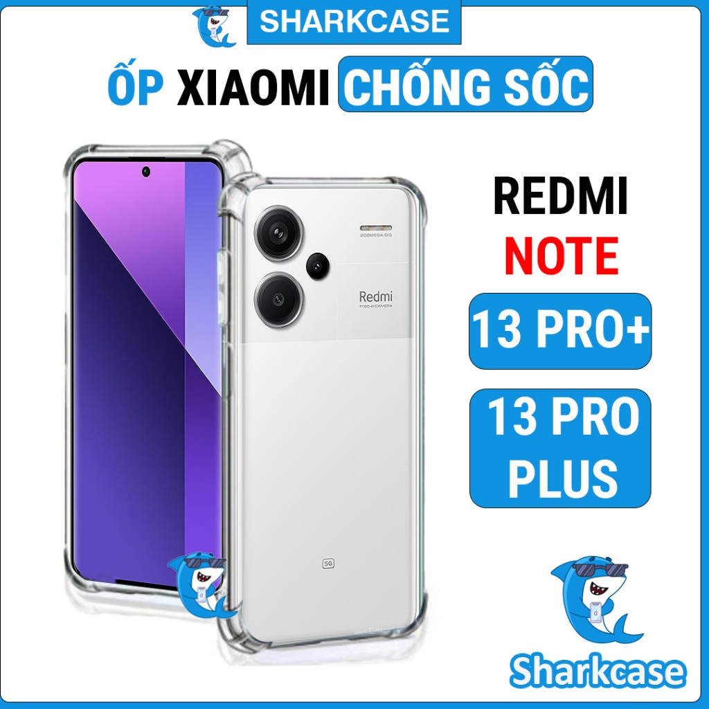 Ốp lưng Redmi note 13 pro plus, 13 pro+ 5G dẻo trong suốt silicon cao cấp chống sốc bảo vệ cam