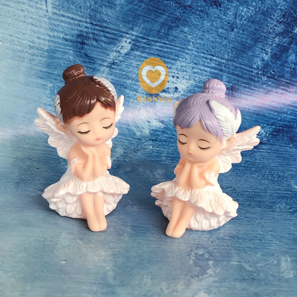 Em bé trang trí bánh kem (bé tai thỏ, bé ngủ, bé thiên thần) trang trí bánh sinh nhật tự chọn - SKTC