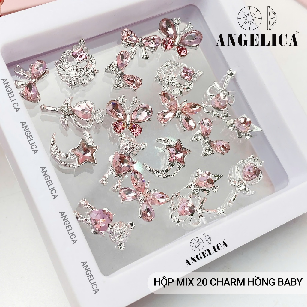 Hộp Mix 20 Charm Kiểu Dáng Siêu Xinh ANGELICA - Trang Trí Móng Tay