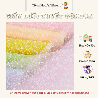 Cuộn Lưới Tuyết 3.6M Gói Hoa, Cuộn Lưới Bó Hoa Trang Trí DIY Handmade YiYihome
