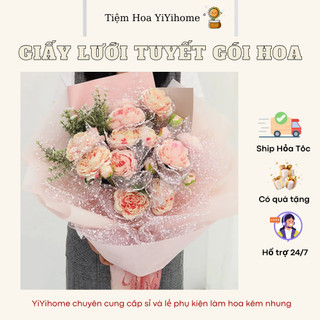 Cuộn Lưới Tuyết 3.6M Gói Hoa, Cuộn Lưới Bó Hoa Trang Trí DIY Handmade YiYihome