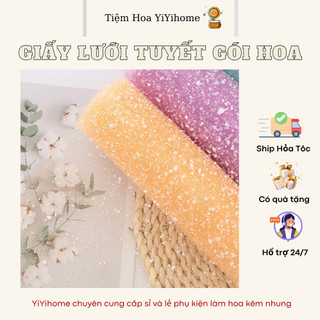 Cuộn Lưới Tuyết 3.6M Gói Hoa, Cuộn Lưới Bó Hoa Trang Trí DIY Handmade YiYihome