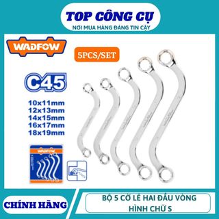 ĐỒ NGHỀ WADFOW Bộ 5 cờ lê hai đầu vòng hình  chữ S WFR4405