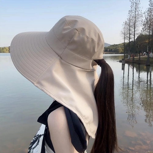 Mũ chống nắng vành rộng đi biển che phủ gáy chất Kaki Cao Cấp