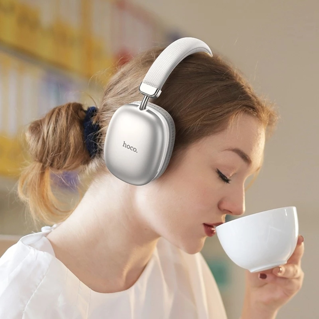 Tai Nghe Chụp Tai Hoco W35 Bluetooth 5.3, Headphone Có Mic Đàm Thoại, Pin Sử Dụng 40h Nghe Nhạc