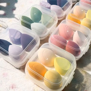 Hộp gồm 4 mút tán kem nền mềm mại hình giọt nước siêu tiện dụng - BÔNG MÚT TRANG ĐIỂM - MÃ: BONG726