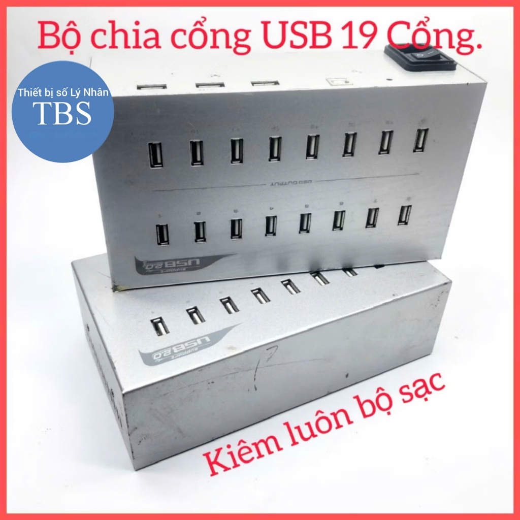 Bộ chia usb 19 port Sipolar có nguồn rời. Hub chia cổng usb 2.0 dòng ...