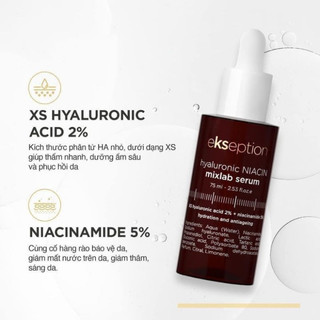 (Hàng Công Ty) Tinh Chất Ekseption Hyaluronic Niacin Mixlab Serum Dưỡng Sáng Da 75ml Duduhouse