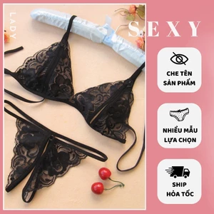 Bộ đồ lót ren sexy quần hở đũng gợi cảm Lady Sexy