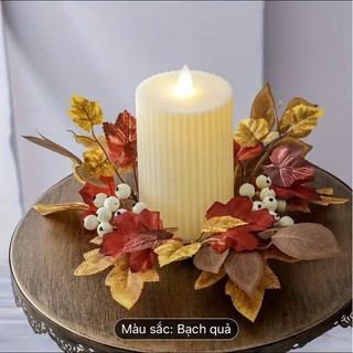 VÒNG HOA DECOR TRANG TRÍ NẾN THƠM
