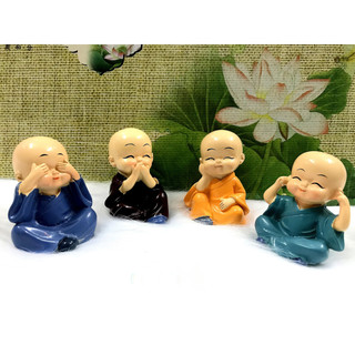 Tượng chú tiểu 4 không cao cấp sứ loại 1 ( Hình Thật - Video Thật )