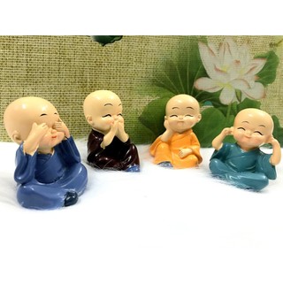 Tượng chú tiểu 4 không cao cấp sứ loại 1 ( Hình Thật - Video Thật )