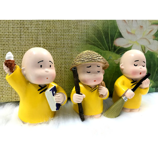 Bộ Tượng Chú Tiểu Chú Tiểu Tài Lộc Hoan Hỉ ( Hình Thật - Video thật )