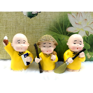 Bộ Tượng Chú Tiểu Chú Tiểu Tài Lộc Hoan Hỉ ( Hình Thật - Video thật )