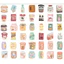 Set 60 Sticker Hình món ăn vặt bắt mắt Chống Nước Dán Laptop Vali Mũ Bảo Hiểm Sổ Tay