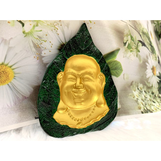 Tượng Đá Phật Di Lặc 3D Lá Bồ Đề Tâm Linh tuyệt đẹp
