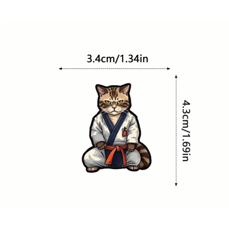 100 Chiếc Ngộ nghĩnh Dễ Thương Thú Cưng Con Mèo KUNGFU Dán Cho Hành Lý Ốp Lưng Điện Thoại Laptop Notebook Đề Can