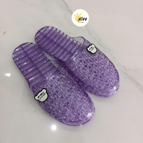 Dép sục nữ nhựa trong suốt bít mũi 136 có lỗ thoáng đi làm, văn phòng, công sở, nhà tắm chống trơn trượt