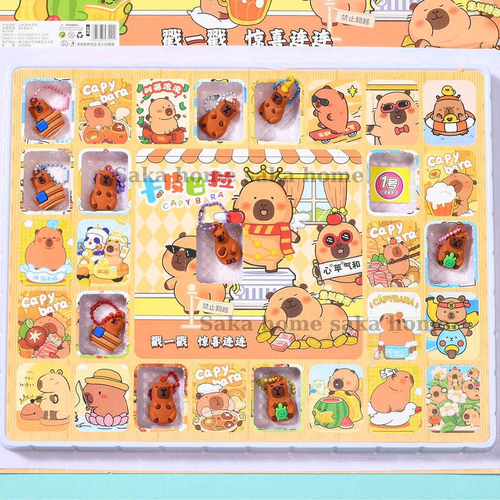 Hộp 40 hidden box đồ chơi móc khóa capybara móc khóa cho bé quà tặng ...