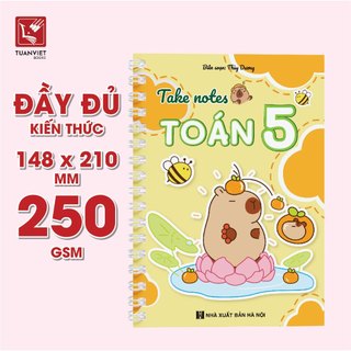 Sổ Giấy Lò Xo Take Note Toán 5 TUANVIET BOOKS cỡ A5 (Phiên Bản Mới Nhất)