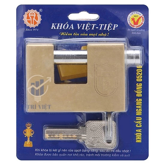 Khóa đồng Việt Tiệp chống cắt, khóa cầu ngang đồng Việt Tiệp chính hãng