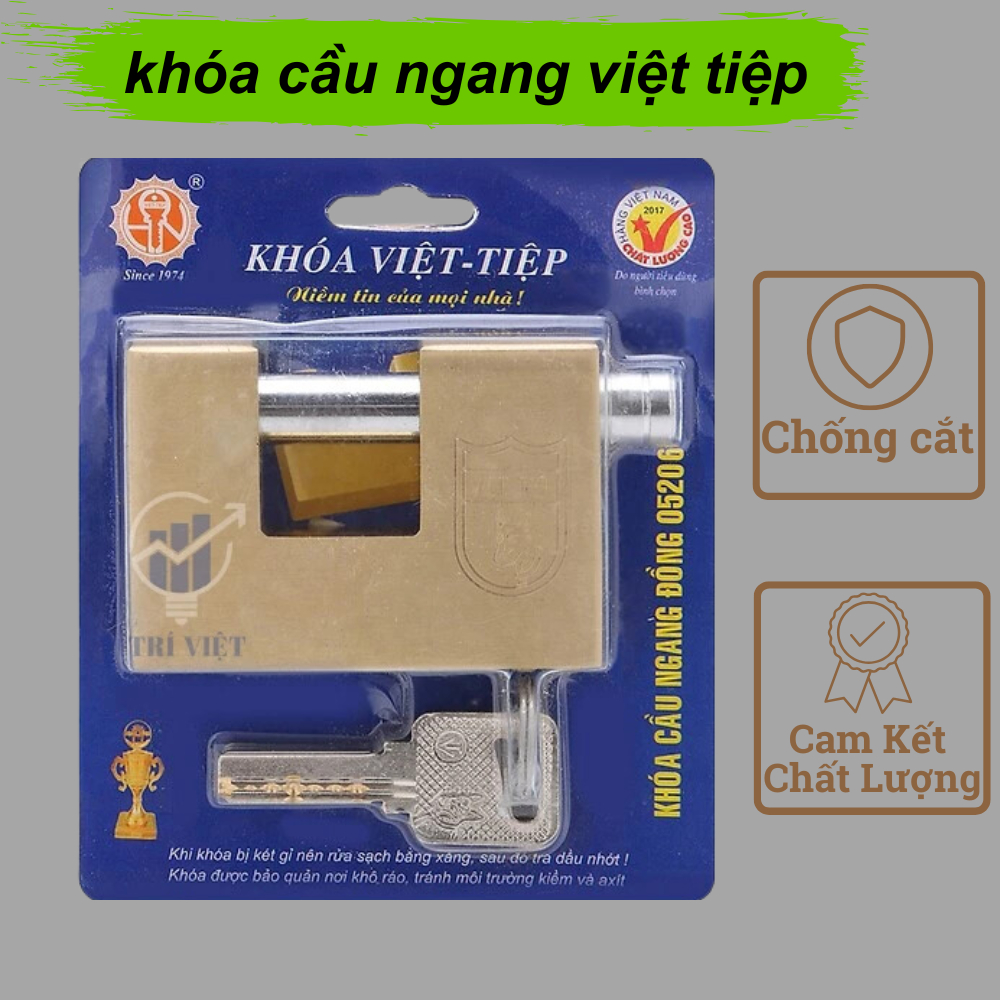 Khóa đồng Việt Tiệp chống cắt, khóa cầu ngang đồng Việt Tiệp chính hãng