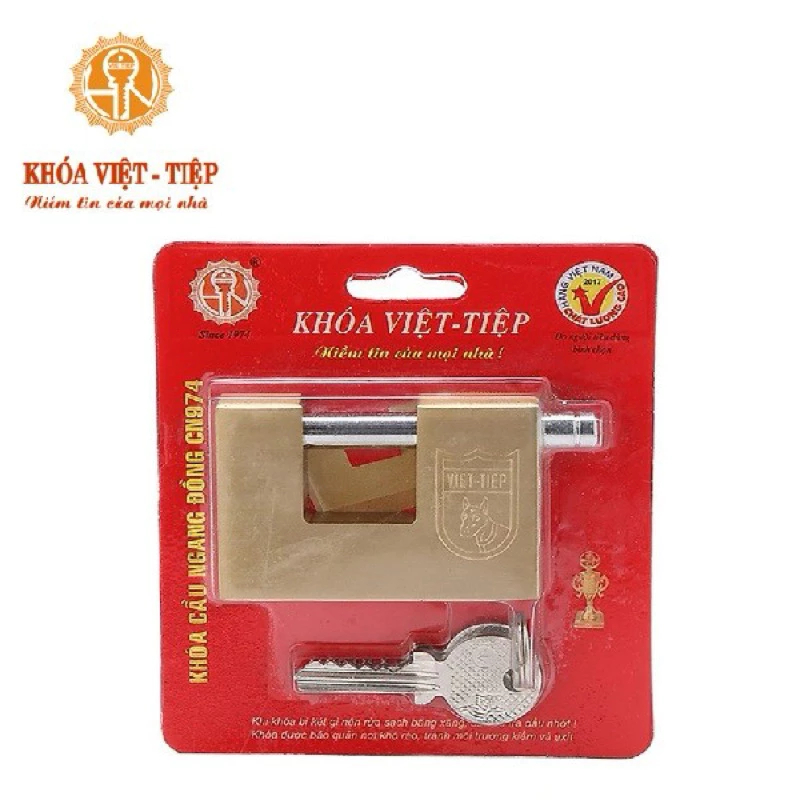 Khóa đồng Việt Tiệp chống cắt, khóa cầu ngang đồng Việt Tiệp chính hãng