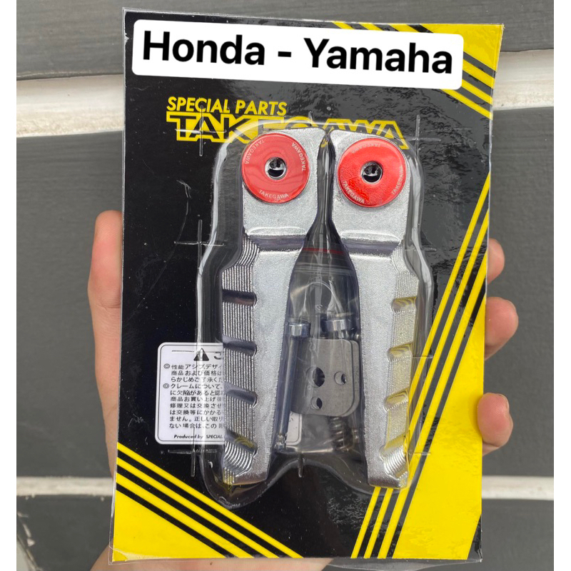 Gác Chân Sau Takegawa Gắn Xe HONDA YAMAHA, Wave, Fu Led, AB ,Nhôm Đúc ( Tặng kèm long đền đỏ )
