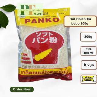 Bột Chiên Xù panko hiệu Lobo 200 gram. Chiên giòn rụm Tôm Mực Gà