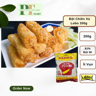 Bột Chiên Xù panko hiệu Lobo 200 gram. Chiên giòn rụm Tôm Mực Gà