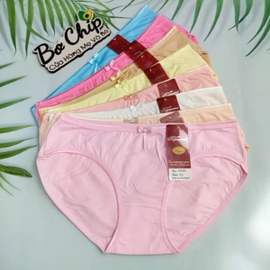 Quần Lót Nữ Cotton Bigsize 47-80kg Trơn Mềm Mịn Co Dãn 4 Chiều Mặc Siêu êm 8045 - Đồ Lót Bơ Chip