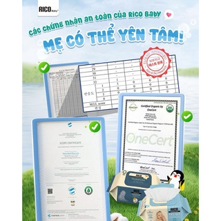 Khăn Ướt Cho Bé, Khăn Lau RICO BABY Nội Địa Hàn Không Mùi, An Toàn Cho Mẹ Bầu Và Trẻ Sơ Sinh, Thành Phần Tự Nhiên