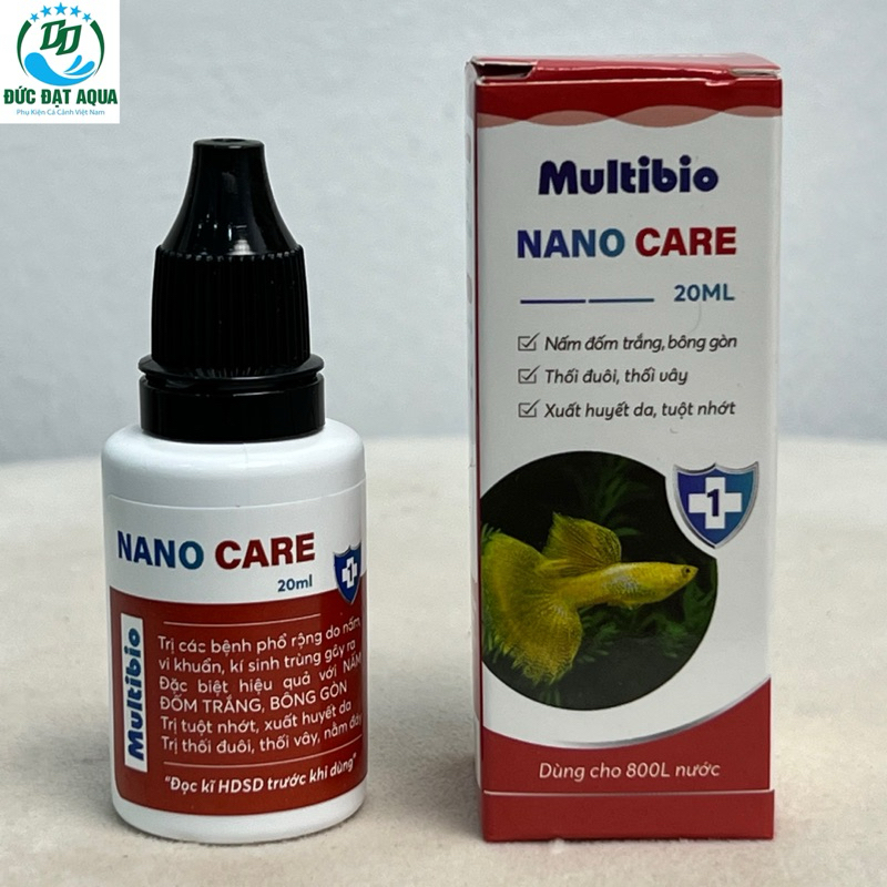 Multibo Nano Care | Phòng và Xử Lý Hiệu Quả Nấm, Đốm Trắng, Thối Đuôi Tuột Nhớt, cho mọi loại cá cảnh
