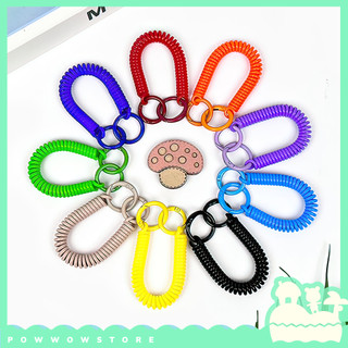 Phụ Kiện Dây Móc Lò Xo Hai Đầu Vòng Nhựa PVC Gắn Trang Trí Bao Đựng Thẻ Hoặc Móc Khoá Nhiều Màu Color 2