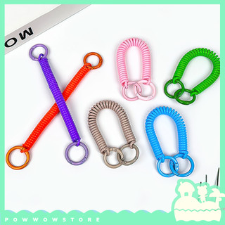 Phụ Kiện Dây Móc Lò Xo Hai Đầu Vòng Nhựa PVC Gắn Trang Trí Bao Đựng Thẻ Hoặc Móc Khoá Nhiều Màu Color 2
