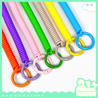 Phụ Kiện Dây Móc Lò Xo Hai Đầu Vòng Nhựa PVC Gắn Trang Trí Bao Đựng Thẻ Hoặc Móc Khoá Nhiều Màu Color 2