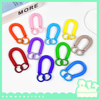 Phụ Kiện Dây Móc Lò Xo Hai Đầu Vòng Nhựa PVC Gắn Trang Trí Bao Đựng Thẻ Hoặc Móc Khoá Nhiều Màu Color 2
